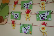 Prace plastyczne pt."Na wiejskim podwórku"