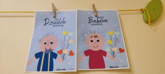 Prace plastyczne:"Kocham babcię i dziadziusia"