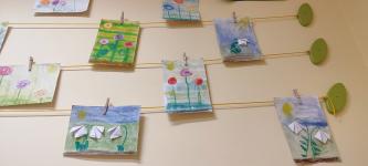 Prace plastyczne:"Nadchodzi wiosna"